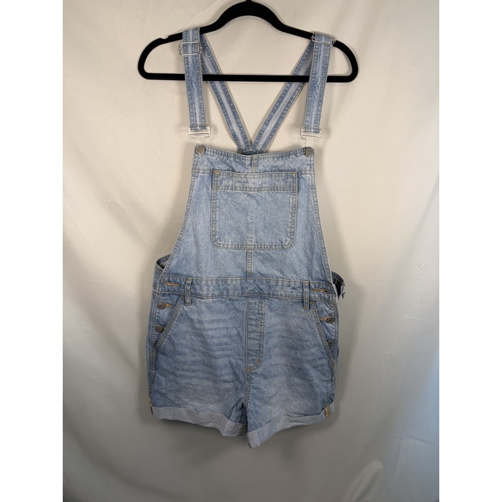 BDG Urban Outfitters Womens 31 Denim Bib Overall Shorts Shortall Blue
